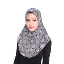 One Piece Amira Hijab Muslim Women Print Head Scarf Wrap Shawl Pull On Ready To Wear Hijabs Islamic Niab Nikab Instant Headscarf