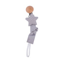 2021New Baby Pacifier Clip Newborn Linen Cotton Animal Wooden Pacifier Chain Nipple Soother Dummy Eco-friendly Material Holder