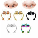 2021 Fake Piercing Nose Ring Alloy Nose Piercing Hoop Septum Rings For Women Fashion Body Jewelry Gifts Magnetic Fake Piercing