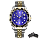 Free Dropping Role Watch Men Quartz Mens Watches Top Luxury Brand Watch Man Gold Stainless Steel Relogio Masculino Waterproof