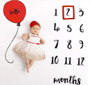 Baby Milestone Background Photo Blanket Infant Photography Backdrop Cloth Kids Photographic Calendar Photo Props Accessories