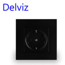 Delviz Wall USB Power Socket, Many New style Panel, Bedroom socket,AC 110V-250V 16A Wall Embedded, Double usb EU Standard Outlet