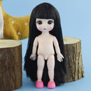 Adollya 16cm BJD Doll Nude Body Ball Jointed Swivel Doll 3D Eyes 13 Moveable Joints Body Make-up Princess 1/12 BJD Dolls