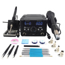 2 IN 1 800W LED Digital Soldering Station Hot Air Gun Rework Station Electric Soldering Iron For Phone PCB IC SMD BGA Welding