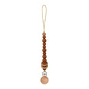 Baby Pacifier Clips Silicone Beads Wooden Ring Pacifier Chain Infant Nipple Appease Soother Chain Clips Dummy Holder Nipple Clip