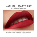 12 Colors Velvet Matte Lipsticks Pencil Waterproof Sexy Lip Lasting Red Stick Cup Tint Non-Stick Lip Long Lasting Moisturizing
