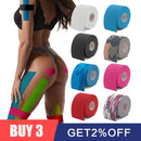 5 Size Kinesiology Tape Muscle Bandage Sports Cotton Elastic Adhesive Strain Injury Tape Knee Muscle Pain Relief Stickers