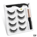 Magnetic Eyelashes 3D Mink Eyelashes Magnetic Eyeliner Magnetic Lashes Short False Lashes Lasting Handmade Eyelash Makeup Tool