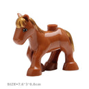 Big Size Building Blocks Cat Dog Pig Rabbit Model Accessories Compatible Bricks Farm Animals Set Assemble Education Toys For Kid