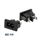 IEC320 C14 Electrical AC Socket 3 pin red LED 250V Rocker Switch 10A fuse female male inlet plug connector 2 pin socket mount