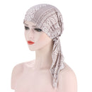 2021 New Elastic Fashion Turban Hat Solid Color Women Warm Winter Headscarf Bonnet Inner Hijabs Cap Muslim Hijab femme Wrap Head