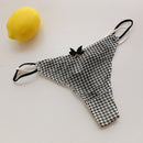 Cute Girls Ladies Mesh T-Back T-String Thongs Sexy Panties Transparent Strawberry Cherry Low-Waisted Seamless Underwear Women