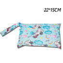 Baby Diaper Bag Cartoon Print Waterproof Wet Dry Nappy Zipper Handbag Stroller Carry Pack Travel Outdoor Wet Diaper Storage Bags