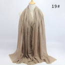 wholesale price 70*180cm women muslim crinkle hijab scarf femme musulman soft cotton headscarf islamic hijab shawls and wraps