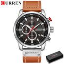 CURREN Brand Watch Men Leather Sports Watches Men&
