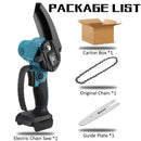 6 Inch Mini Electric Chain Saw With Battery Indicator 1500W 88V Rechargeable Woodworking Tool For Makita Battery 18V EU Plug