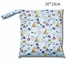 Baby Diaper Bag Cartoon Print Waterproof Wet Dry Nappy Zipper Handbag Stroller Carry Pack Travel Outdoor Wet Diaper Storage Bags