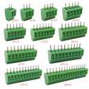 2.54mm/0.1" Pitch PCB Screw Terminal Block Connector 2P 3P 4P 5P 6P 7P 8P 9P 10P 12P 16Pin Terminals 150V 6A for 26-18AWG Cable
