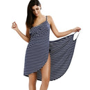 YILINHAN New Fashion Scarf Women Bathing Suit Bikini Swimwear Striped Sling Cover Up Backless Beach Maxi Dress Wrap Pareo