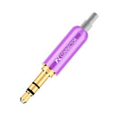 1pc Aluminum Jack 3.5 Earphone Plug with Tail plug clamps 3.5mm 3 pole Stereo Male Plug Gold Plated Wire Connector