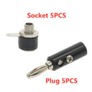 10Pcs/set Male Female J072 4mm Banana Plug Male And Female To Insert Connector Banana Pin DIY Model