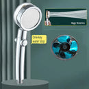 Rainfall Turbo Fan Shower Head 360 Rotating High Pressure Water Saving Handheld Shower Turbocharged Spray Nozzle Bath Accessory
