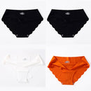 4 PCS/Lot Seamless Panties For Women Plain Panties Slip Silk Female Underwear Soft Thin Light Panti Culotte Femme Underpants