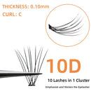 1box/60 Bundles,10D 0.1/0.07mm Thickness Individual Eyelash Extensions eyelashes Cluster Lashes, Natural False Eyelashes Bundles