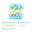 12mm 20pcs Silicone Baby Beads Round Teether Teething Beads DIY Pacifier Chain Necklace Pendant Toys BPA Free Baby Accessories