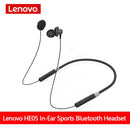 Lenovo Bluetooth5.0 Wireless Earbuds Magnetic Neckband Earphones IPX5 Waterproof Sport Headset with Noise Cancelling Mic HE05