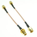 RG316 RG174 Cable SMA Male To SMA Male Female Nut Bulkhead Extension Coax Jumper Pigtail