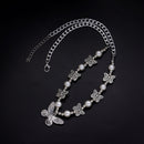 Gothic Butterfly Pendant Necklace for Women Choker Aesthetic Grunge Chain accessories IGIRL Indie Collar Jewelry Friends Gift