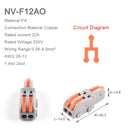 1 Input 2/3/4/5 Output Splitter Quick Spring Splicing Wire Connector Electric Cable Terminal Block Push In With Operation Lever