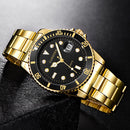 Free Dropping Role Watch Men Quartz Mens Watches Top Luxury Brand Watch Man Gold Stainless Steel Relogio Masculino Waterproof