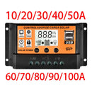 MPPT Solar Charge Controller 12V 24V 10A 20A 30A 40A 50A Solar Controller Solar Panel Battery Regulator Dual USB 5V LCD Display