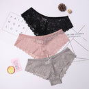 3 Pcs Panties for Woman Underwear Sexy Lace Breathable Soft Lingerie Female Briefs Panty Sexy Transparent Women&