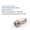 1 Set GX16 Nut TYPE Male & Female Electrical Connector 2/3/4/5/6/7/8/9/10 Pin Circular Aviation Socket Plug Wire Panel Connector