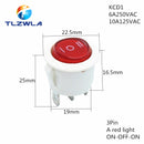 1PCS ON/OFF Round Rocker Switch LED illuminated Car Dashboard Dash Boat Van 12V 24V / 6A 250V / 10A 125V 2/3/4PIN Switch 20MM
