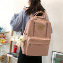 JULYCCINO Multifunction Double Zipper Women Backpack Teenager Girls Laptop Backpack Student Shoulder Bag Korean Style Schoolbag