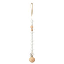 Baby Pacifier Clips Silicone Beads Wooden Ring Pacifier Chain Infant Nipple Appease Soother Chain Clips Dummy Holder Nipple Clip