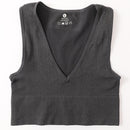 Vintage Crop Top Women Seamless Underwear Sexy Lingerie Female Tanks Vest Harajuku Deep V Neck Summer Camis Crop Top Camisole