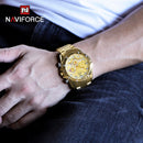 NAVIFORCE Watches For Men 2022 Luxury Original Classic Quartz Clock Analog Chronograph Sports Waterproof Steel Band Wrist Watch