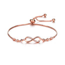 SIPENGJEL Fashion Stainless Steel Endless Love Infinity Chain Bracelets On Hand Adjustable Bracelets For Woman Party Jewelry