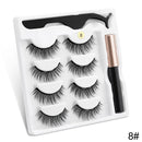 Magnetic Eyelashes 3D Mink Eyelashes Magnetic Eyeliner Magnetic Lashes Short False Lashes Lasting Handmade Eyelash Makeup Tool