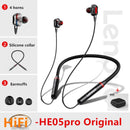 Lenovo Bluetooth5.0 Wireless Earbuds Magnetic Neckband Earphones IPX5 Waterproof Sport Headset with Noise Cancelling Mic HE05