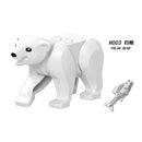Animals Figures Dinosaurs Tiger Shark Wolf Monkey Giraffe Dinosaur Figure Model Building Blocks Toys for Children Kids Gifts