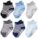 6 Pairs/lot 0 to 5 Years Anti-slip Non Skid Ankle Socks With Grips For Baby Toddler Kids Boys Girls All Seasons Cotton Socks