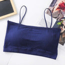 Fashion Women Sling Tube Top Sexy Bra Top Breathable Chest Pad Wearing Underwear Seamless Ice Silk Breast Wrap Lingerie Female
