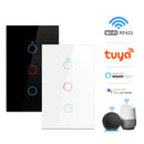 WiFi Light Swith Tuya Smart Life Touch Wall Switch Glass Panel App Remote Voice Control Works with Alexa Google Home 110V 220V