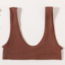 Sexy Seamless Bra Wire Free Brassiere Rib Bralette Women&